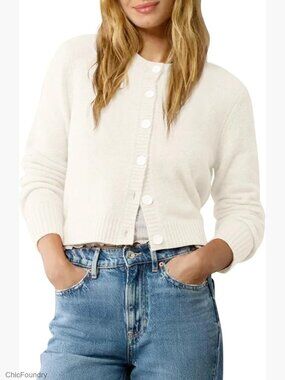 Cropped Cardigan Sweater Long Sleeve Open Front Button Down Shrug Jacket